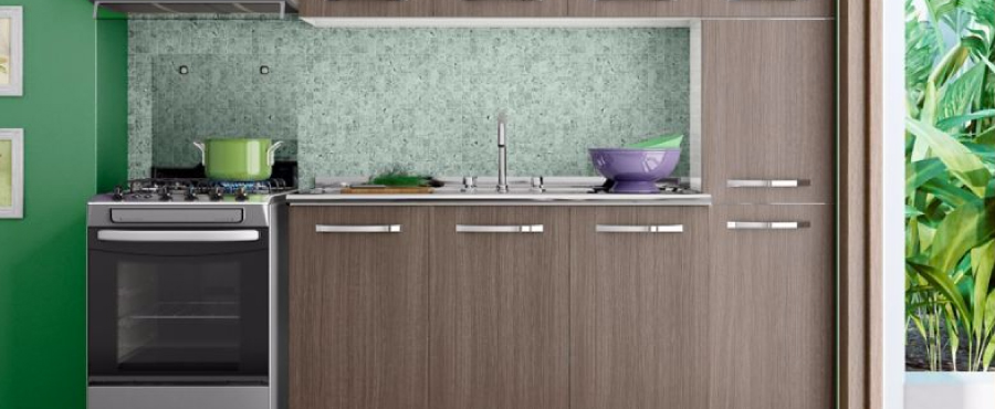 mantenimiento de revestimiento de pisos y paredes de cocina - cocina con pared verde