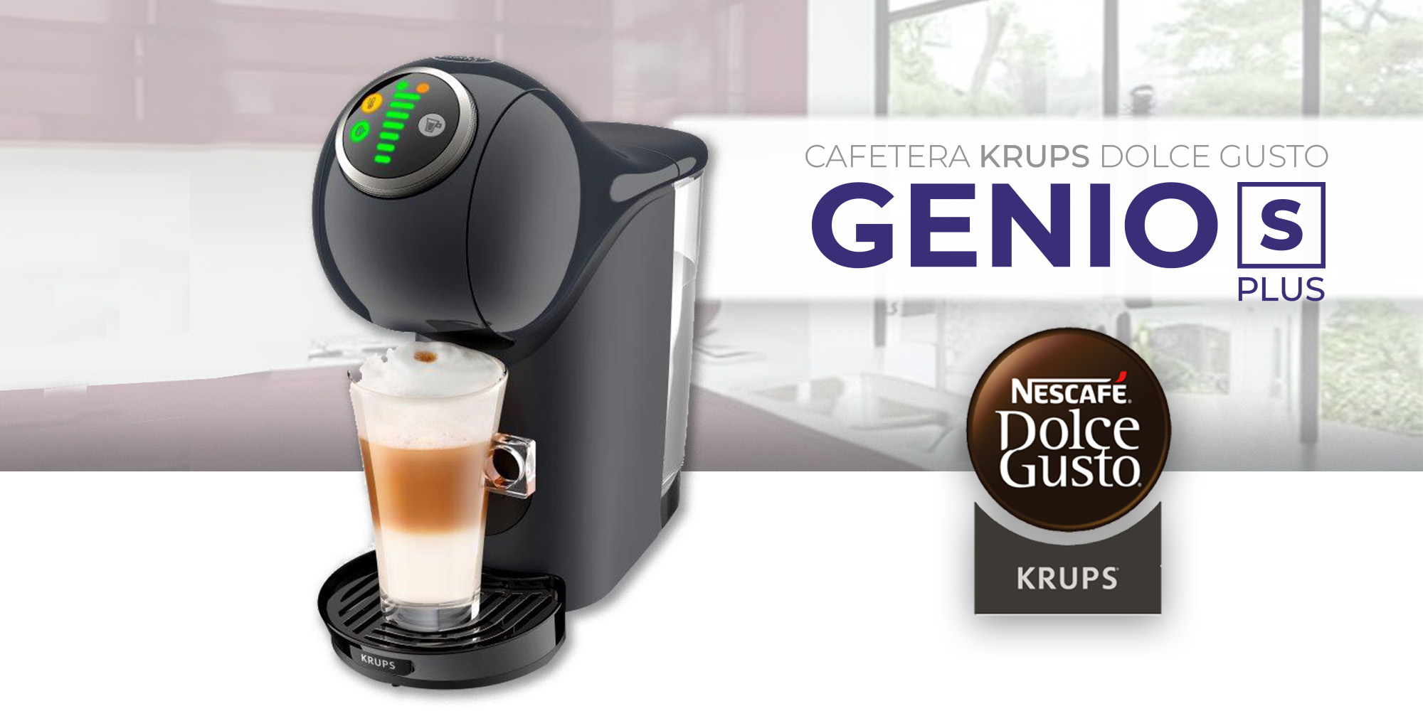 Cafetera Krups Genios S Plus KP3408 - Negro