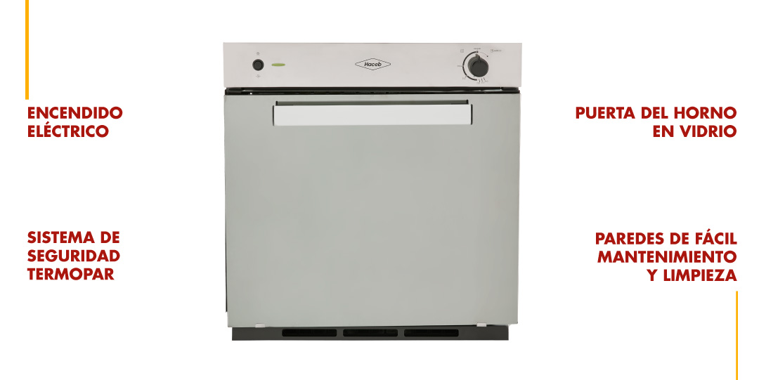 Horno de Empotrar a Gas con Gratinador Haceb 120V HX CASIA 60 INOX GN -  Homecenter.com.co