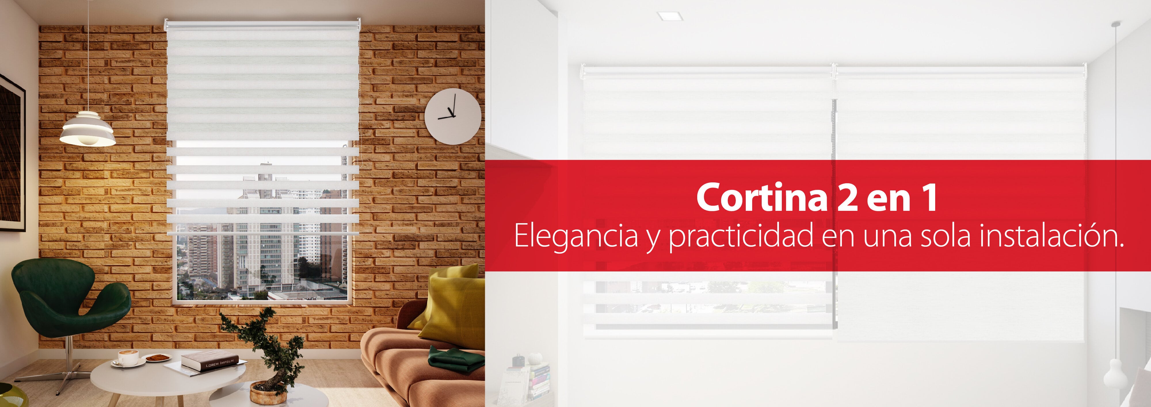 Cortina 2 en 1 Reggia