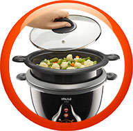 Su cesta de vapor que no se calienta permite cocinar saludablemente