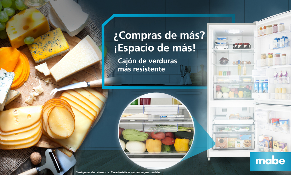 Facilita la conservación y visualización del estado de los alimentos, cuenta con separador de frutas y verduras.