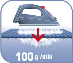 Impulso de vapor de 100g/m para eliminar las arrugas más difíciles
