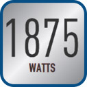 Tiene una potencia de 1875 Watts, que se traduce en un rápido calentamiento y un potente rendimiento de vapor.