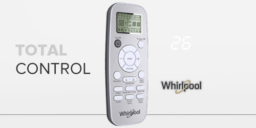 aire acondicionado Whirlpool 490453 Con Hidden Panel en el minisplit y control de mando a distancia con pantalla LCD.