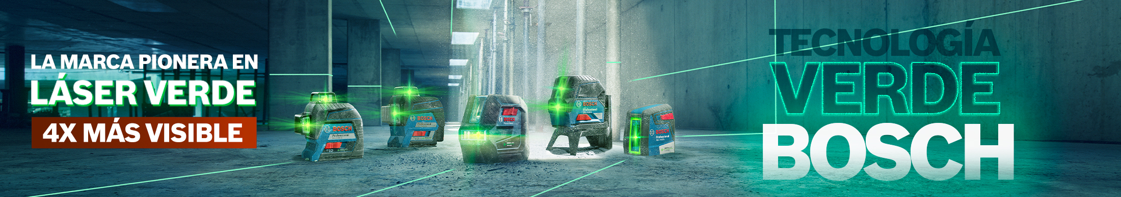 Tecnologia laser verde marca Bosch