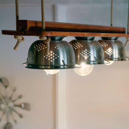 como decorar una cocina peque�a - lamparas incrustadas
