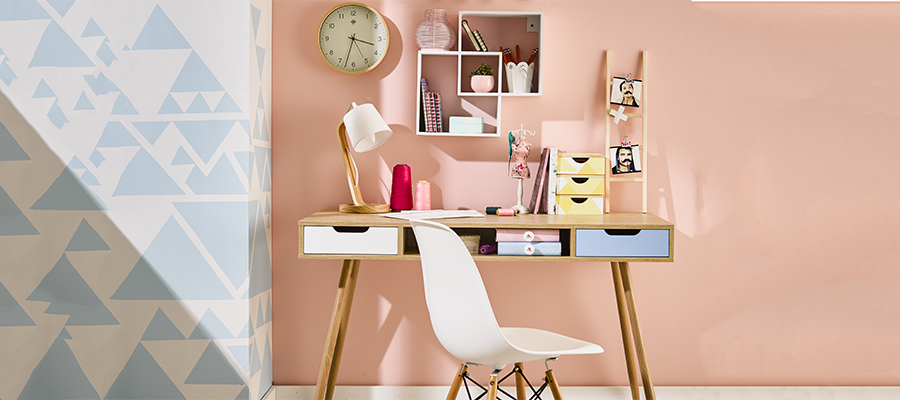 Como Crear un Espacio de Trabajo en Casa - oficina rosada en casa
