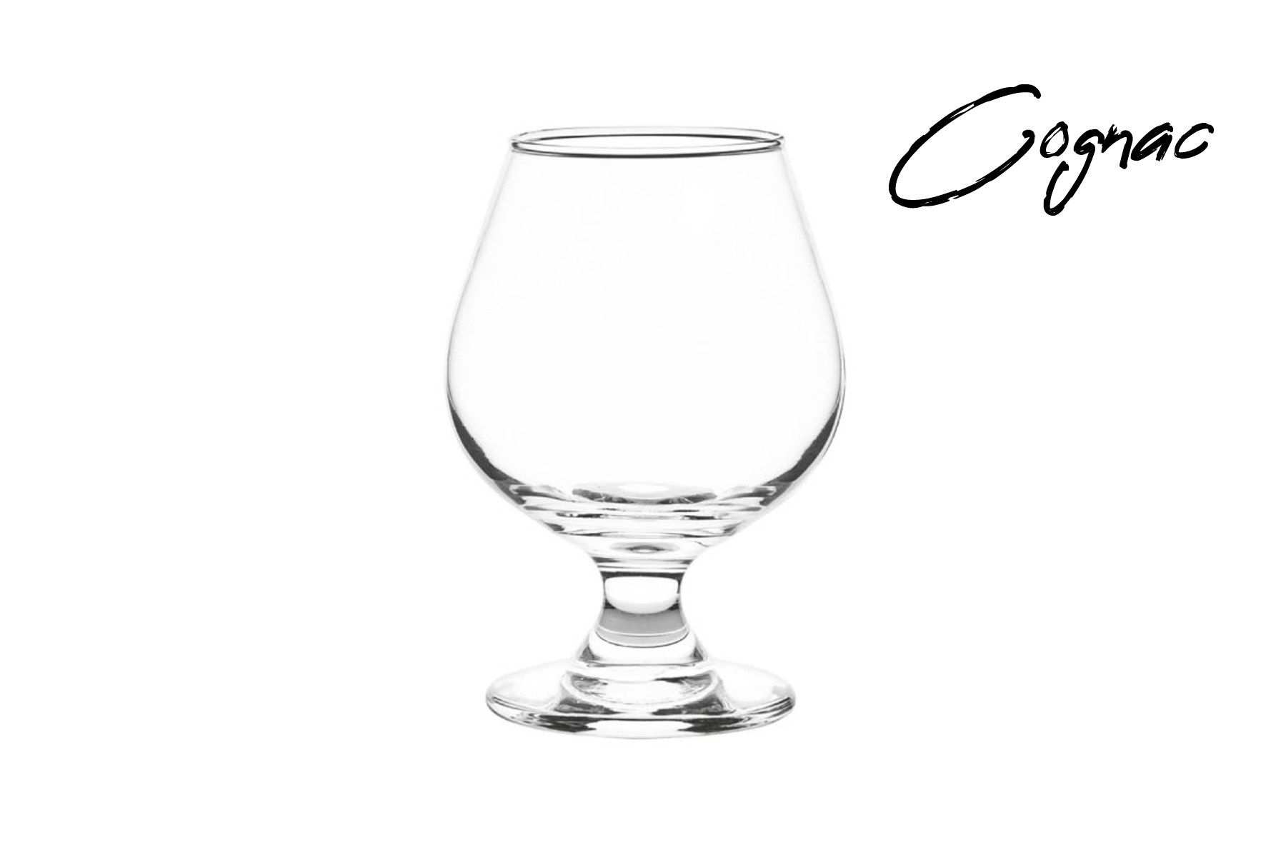copa para cognac en fondo blanco