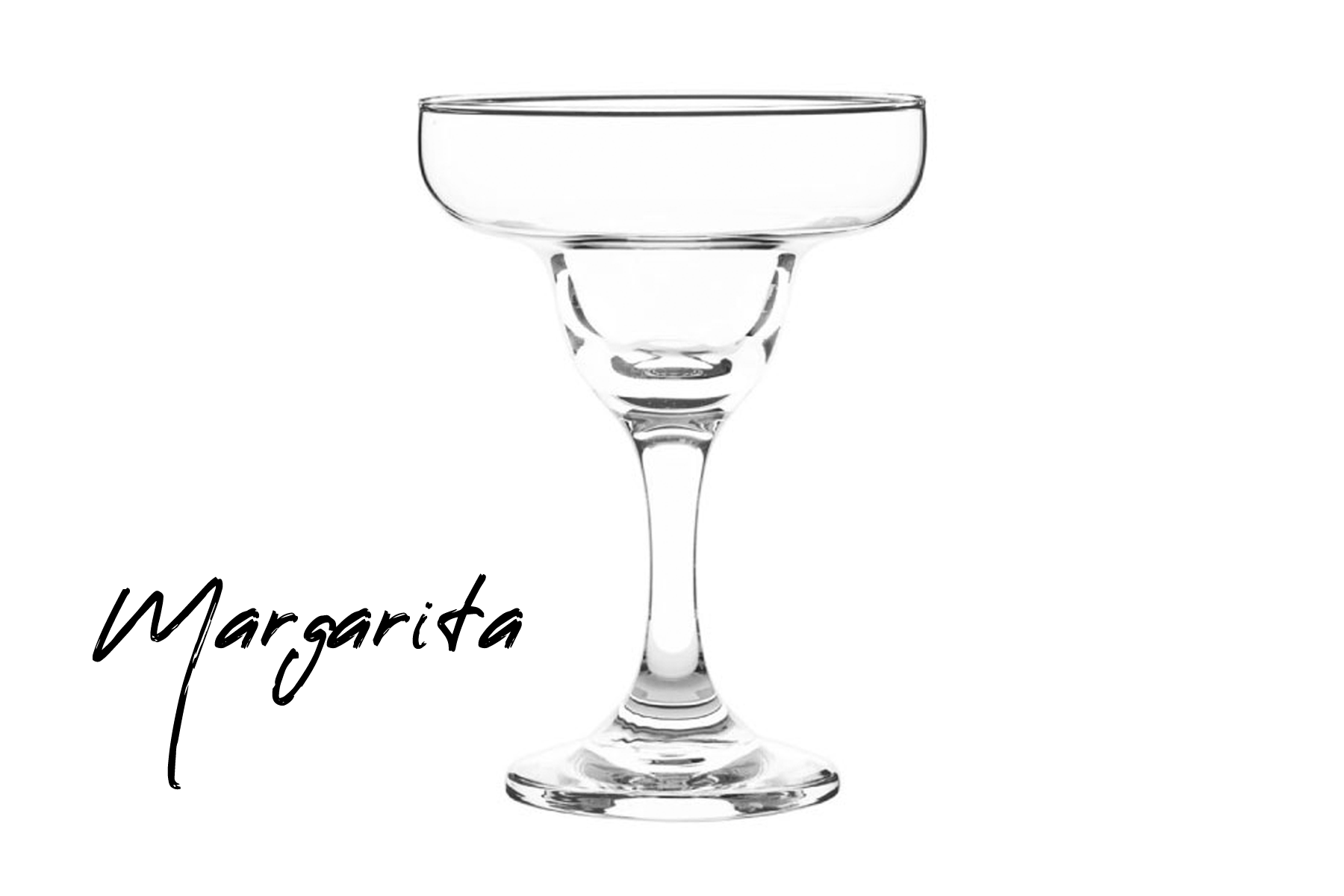 copa margarita en fondo blanco
