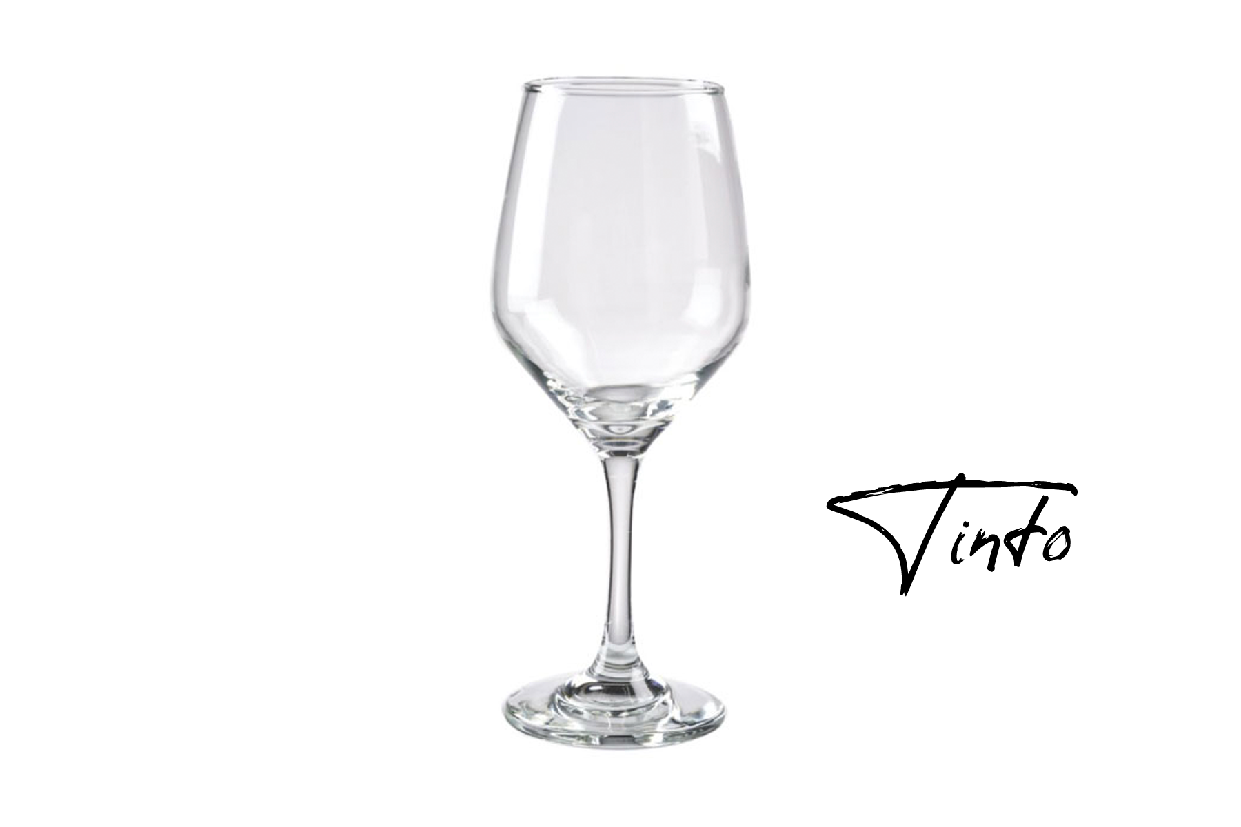 copa para vino tinto en fondo blanco