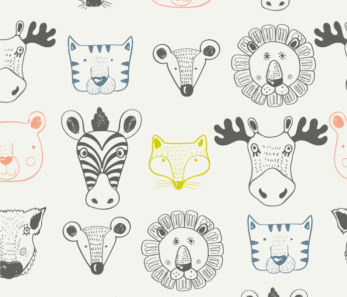 ideas de cortina de bao infantil - diseo de azulejos de los animales