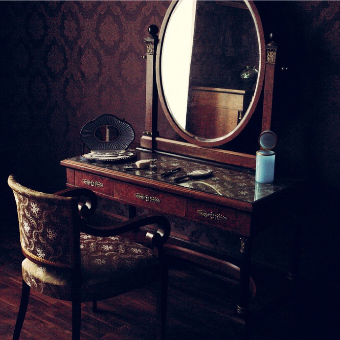 decoraciones vintage para habitaciones - espejo vintage