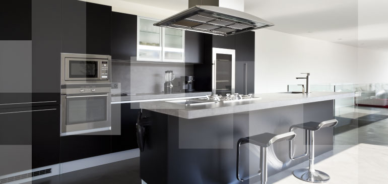 Ideas de cocinas para la casa - cocina moderna color negro