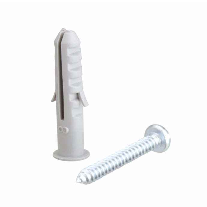 repisas con canastas tornillos y chazos