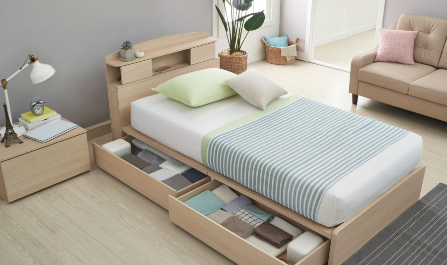 c�mo organizar un cuarto peque�o cama con cajonera