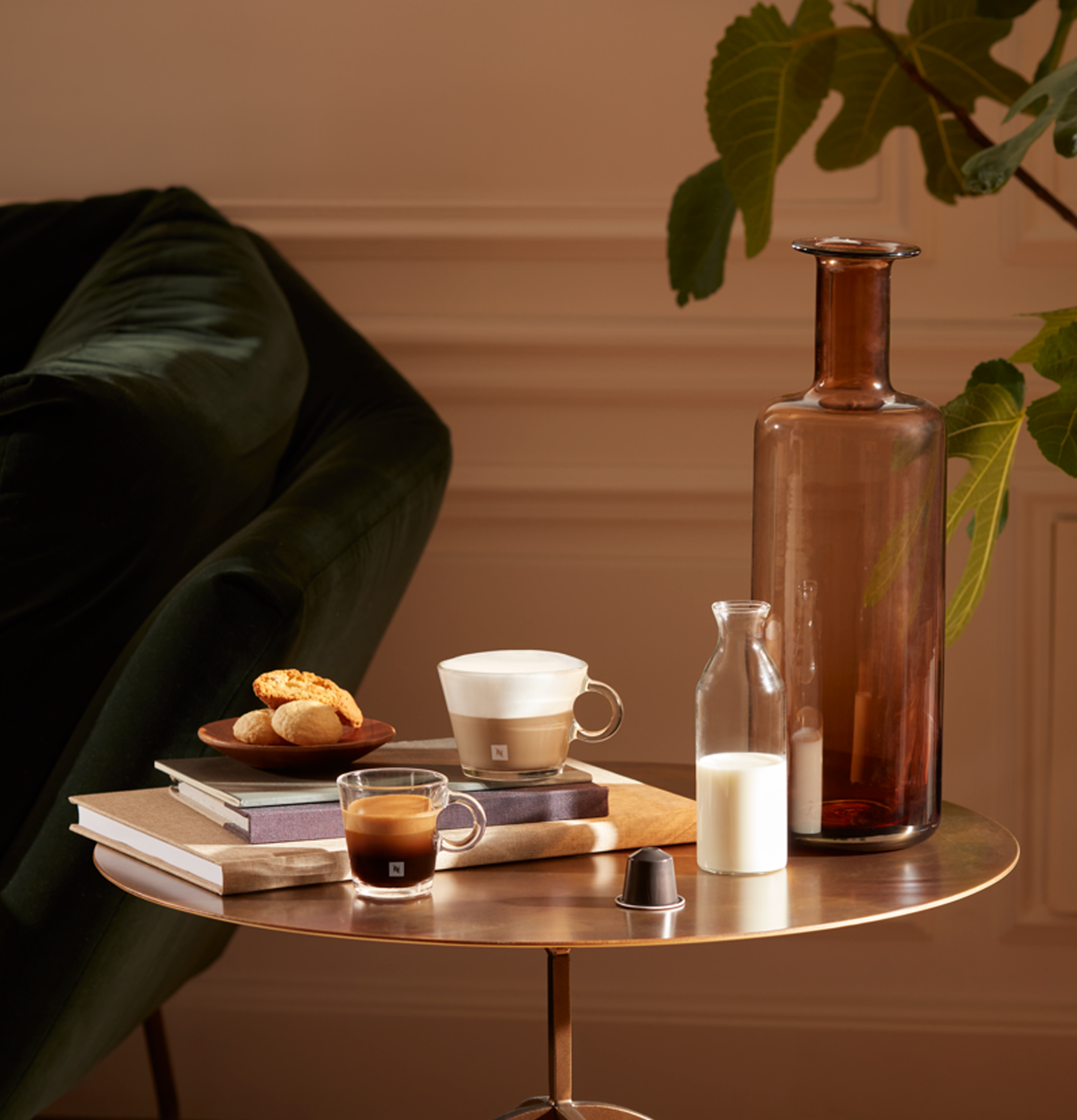 variedades de caf� en una mesa con decoracion